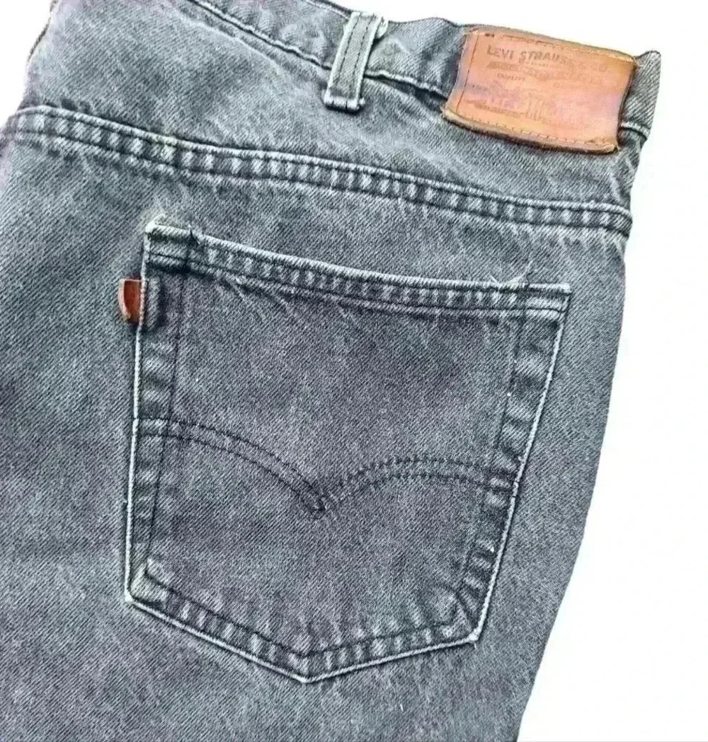 Levi's Vintage Black Leather Tab Jeans